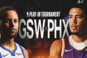 两大神射手！太阳官推发布附加赛预热海报：布克VS库里