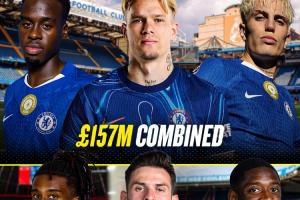 血亏！英媒：切尔西边锋三叉戟花1.57亿 比奥利塞+K77+登贝莱还贵
