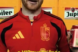 代言人！德布劳内为比利时啤酒品牌录制的世界杯活动宣传！