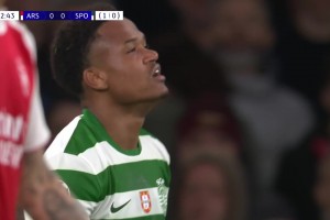 枪手逃过一劫！卡塔莫跟进小角度抽射击中立柱！