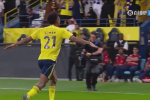 胜利1-0取得领先！C罗射门被扑出，科曼跟进门前打空门得手！